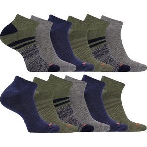 Merrell Unisex Adult Men’s and Women’s Cushioned Midweight Low Cut Socks – 4 & 12 Pairs – Moisture Wicking(Olive (12 Pairs))