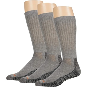 Merrell Unisex Adult Men’s and Women’s Durable Everyday Work Crew Socks – 3 & 6 Pairs – Anti-odor Cotton(Gray Heather)