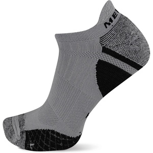 Merrell Unisex Adult Men’s and Women’s Trail Running Cushioned Socks – Anti-slip Heel & Arch Compression(Low Cut Tab – Gray/Black)