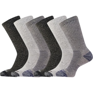 Merrell Unisex Adult Wool Hiking Crew Socks (3-Pack)(Charcoal (6 Pairs))