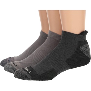 Merrell Unisex Adult Wool Hiking Crew Socks (3-Pack)(Charcoal Heather)