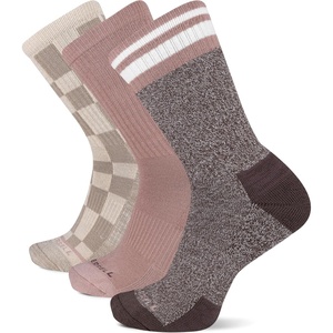 Merrell Unisex Adult Wool Hiking Crew Socks (3-Pack)(Light Assorted (3 Pairs))