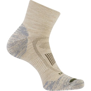 Merrell Unisex Men’s and Women’s Zoned Cushioned Wool Hiking Ankle Socks – Breathable Arch Support(Light Tan)