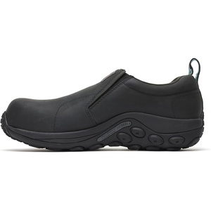 Merrell Womens Women’s Jungle Moc Leather Composite Toe(Black)