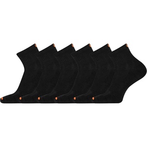 Merrell unisex-adult Men’s and Women’s Cushioned Cotton Ankle Socks – 3 & 6 Pairs – Breathable Mesh Comfort Zones(Black (6 Pairs))