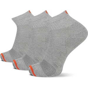 Merrell unisex-adult Men’s and Women’s Cushioned Cotton Ankle Socks – 3 & 6 Pairs – Breathable Mesh Comfort Zones(Gray)