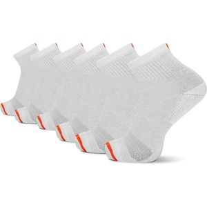 Merrell unisex-adult Men’s and Women’s Cushioned Cotton Ankle Socks – 3 & 6 Pairs – Breathable Mesh Comfort Zones(White (6 Pairs))