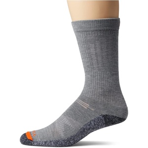 Merrell unisex-adult Men’s and Women’s Lightweight Work Crew Socks – 3 Pairs – Repreve With Durable Reinforcement(Gray)