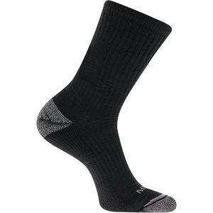 Merrell unisex-adult Men’s and Women’s Merino Wool Tactical Crew Socks – Arch Support Band and Moisture Management(Black)