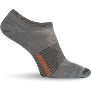Merrell unisex-adult Men’s and Women’s Trail Running Lightweight Socks – Anti-slip Heel and Breathable Mesh(No Show – Gray)