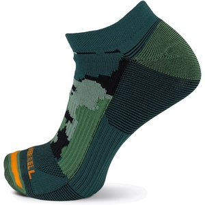 Merrell unisex-adult Men’s and Women’s Trail Running Lightweight Socks – Anti-slip Heel and Breathable Mesh(No Show – Green Camo)