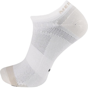 Merrell unisex-adult Men’s and Women’s Trail Running Lightweight Socks – Anti-slip Heel and Breathable Mesh(No Show – White)