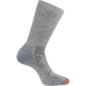Merrell unisex-adult Premium Wool Work Crew Socks Arch Support and Breathable Mesh(Heather Gray)