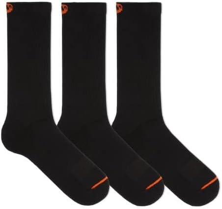 image:imageMerrell Unisex Adult Mens and Womens Cushioned Cotton Crew Socks 3 amp 6 Pairs Breathable Mesh Comfort ZonesBlack
