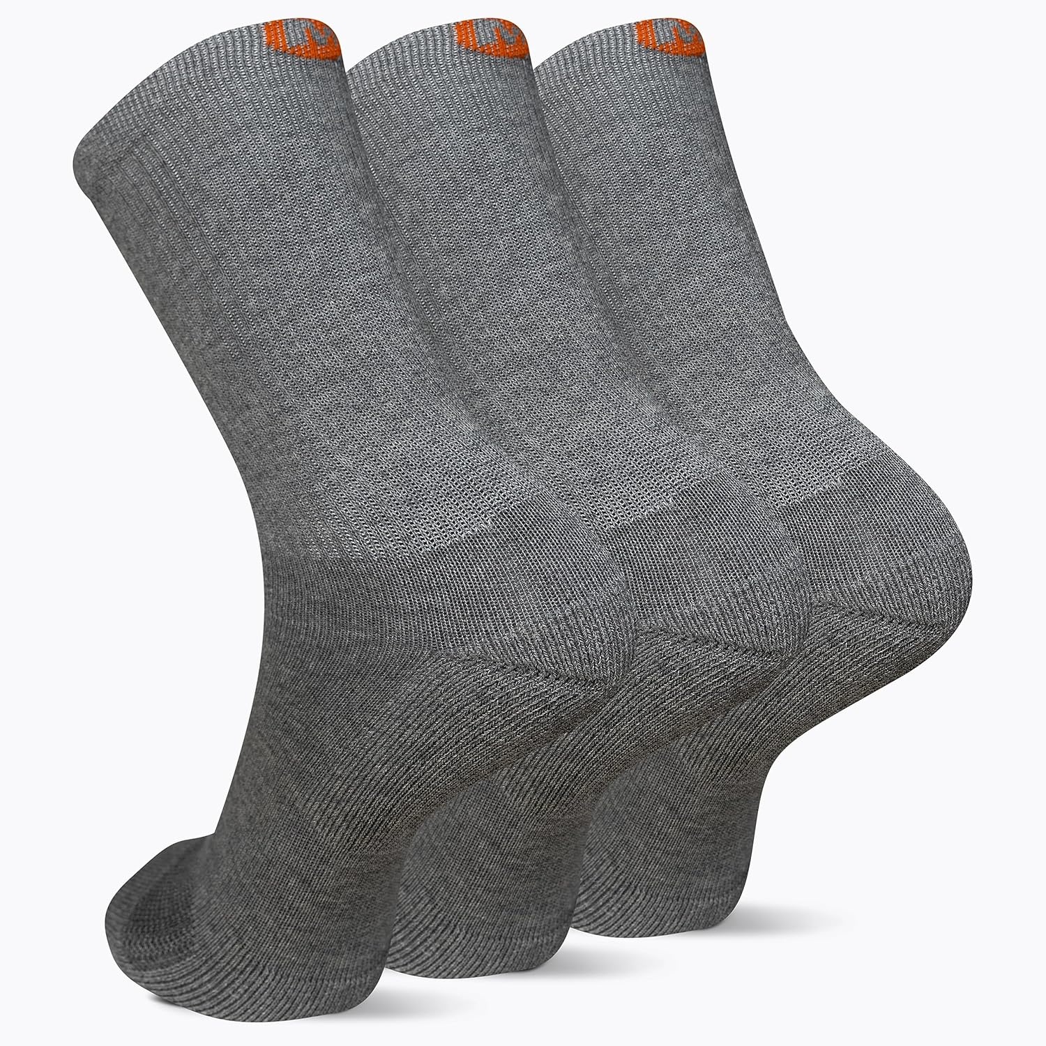 image:imageMerrell Unisex Adult Mens and Womens Cushioned Cotton Crew Socks 3 amp 6 Pairs Breathable Mesh Comfort ZonesGray