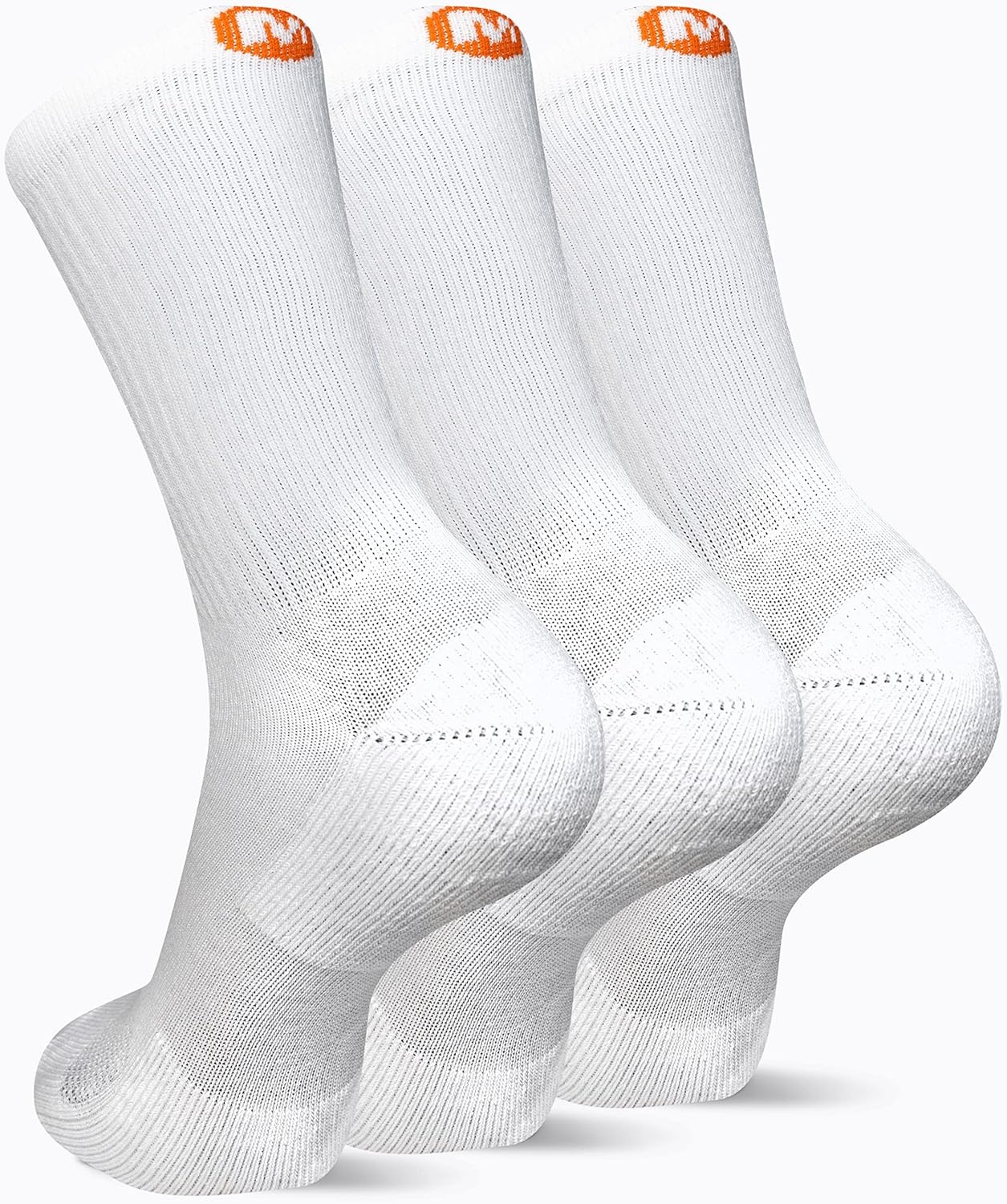 image:imageMerrell Unisex Adult Mens and Womens Cushioned Cotton Crew Socks 3 amp 6 Pairs Breathable Mesh Comfort ZonesWhite