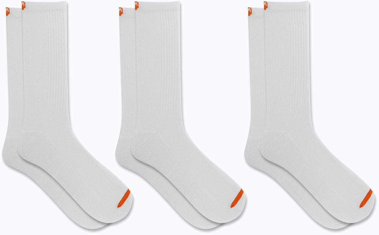 image:imageMerrell Unisex Adult Mens and Womens Cushioned Cotton Crew Socks 3 amp 6 Pairs Breathable Mesh Comfort ZonesWhite