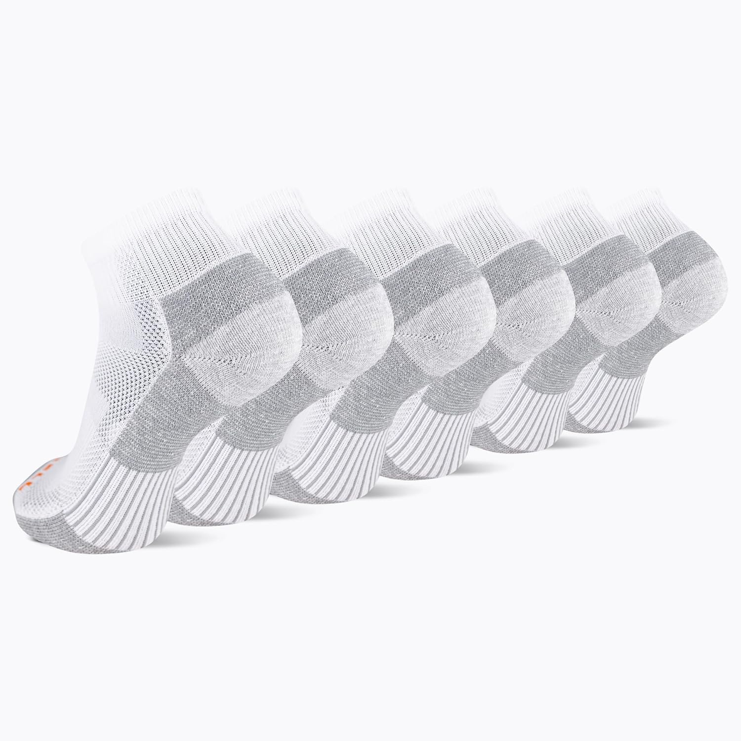 image:imageMerrell Unisex Adult Mens and Womens Recycled Cushioned Ankle Socks 6 amp 12 Pairs Hiking Arch SupportWhite Block 6 Pairs