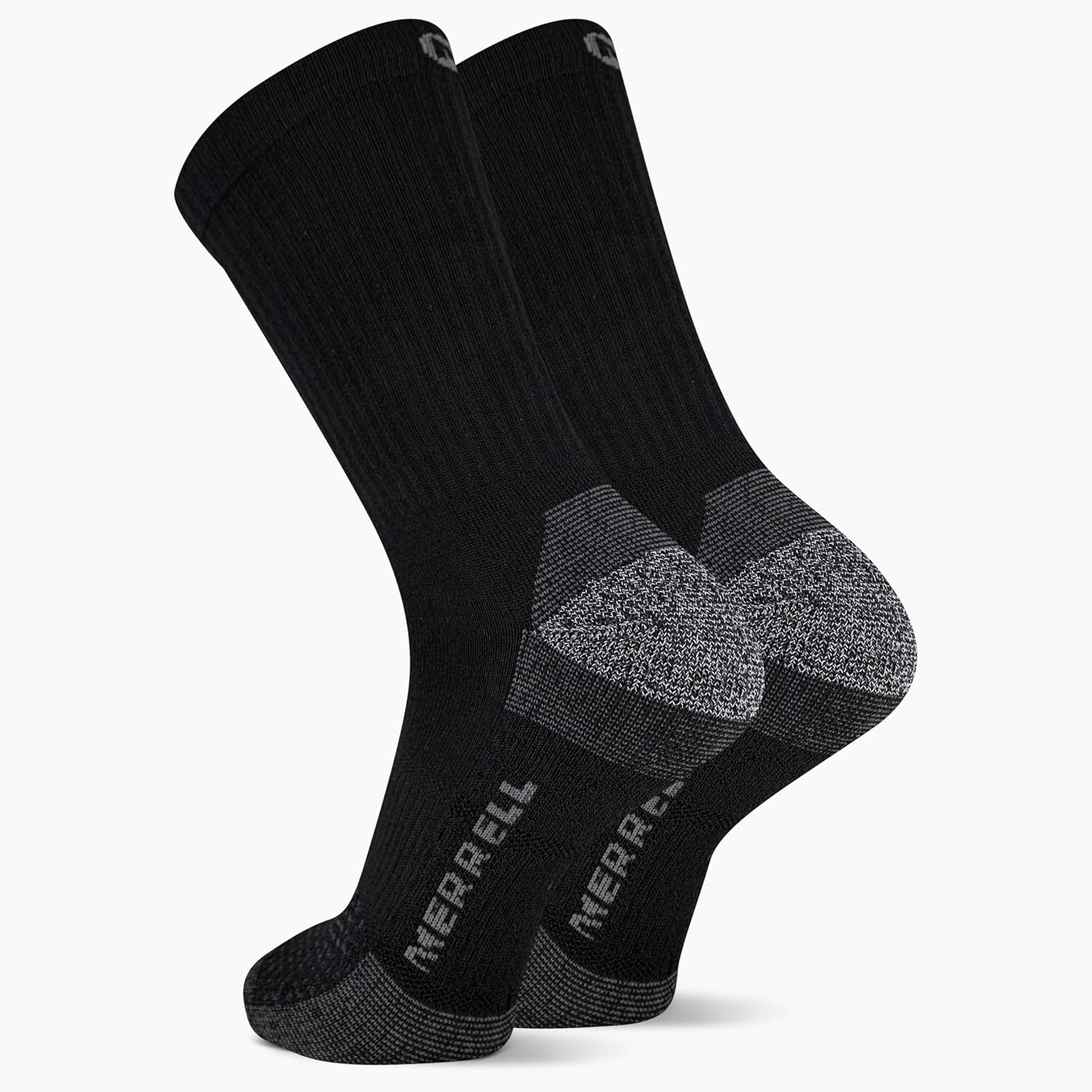 image:imageMerrell Unisex Adults Mens And Womens Socks 2 Pair Pack Moisture Management Blister Prevention Performance Safety Toe CrewBlack