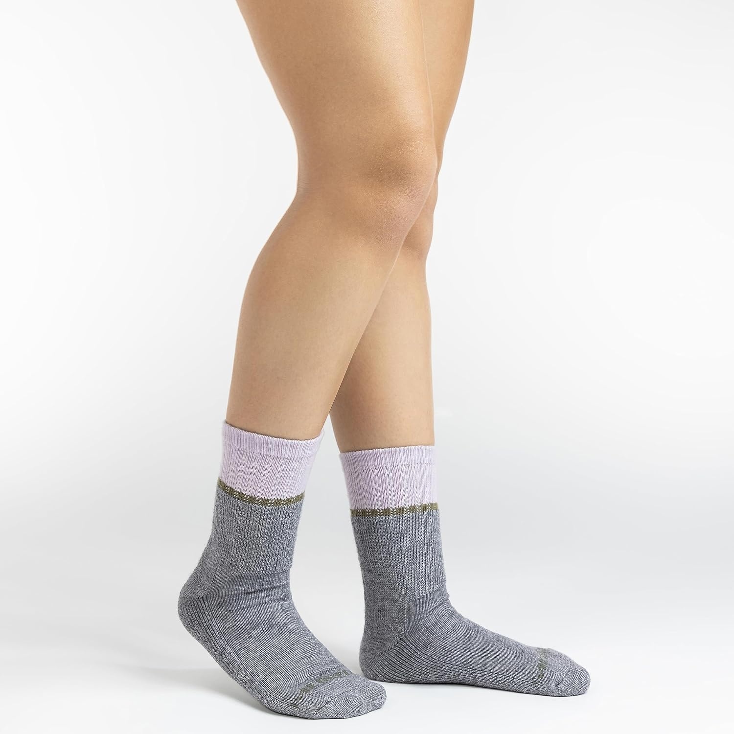 image:imageMerrell Unisex Mens And Womens Socks 4 Pair Pack Arch Support Band Thermal Wool Blend Hiking CrewGray Assorted