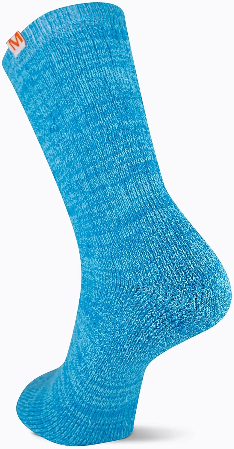 image:imageMerrell Unisex Mens and Womens Cloud Comfort Crew Socks 1 Pair Pack Ultra Soft Cushioned Comfort Work amp Sport RecoveryBlue