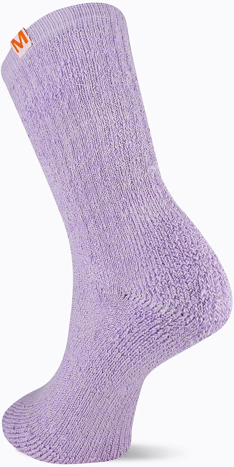 image:imageMerrell Unisex Mens and Womens Cloud Comfort Crew Socks 1 Pair Pack Ultra Soft Cushioned Comfort Work amp Sport RecoveryPurple