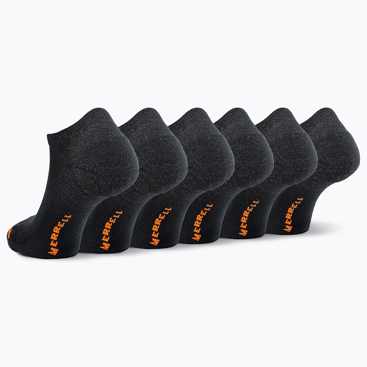 image:imageMerrell Unisex Recycled Cushioned Low Cut Sock 6 Pair Pack Black SM