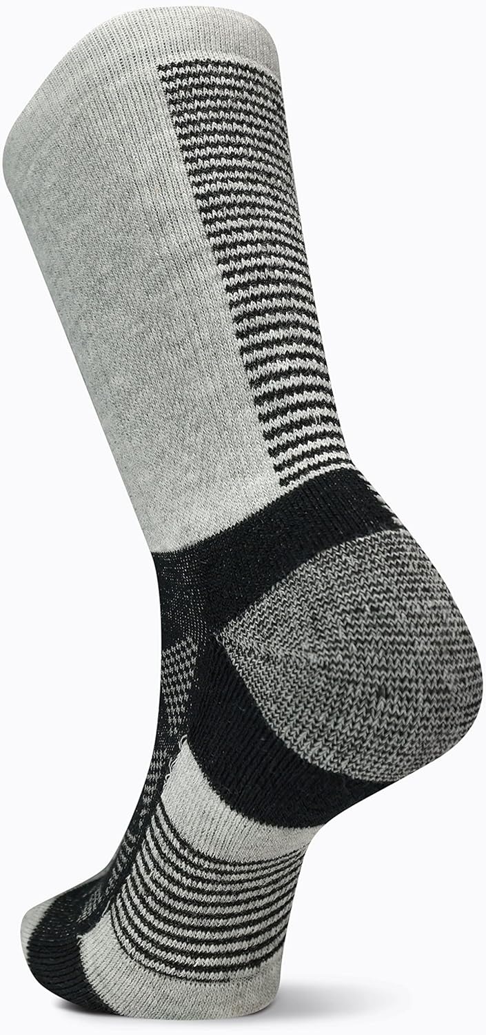 image:imageMerrell mens and womens Moab Speed Lightweight Hiking Crew Socks1 PairUnisex Sustainable Coolmax EcoMade Gray Heather SmallMedium