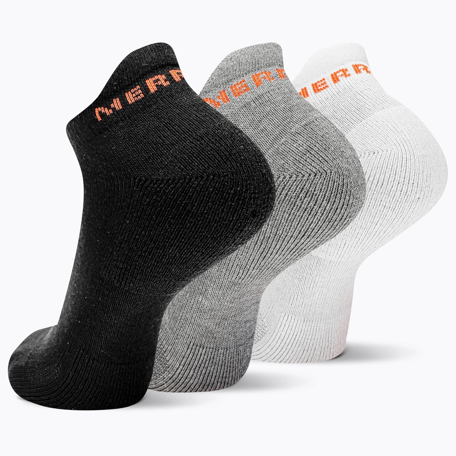 image:imageMerrell unisexadult Mens and Womens Cushioned Cotton Low Cut Tab Socks 3 amp 6 Pairs Breathable Mesh Comfort ZonesBlackWhiteGray