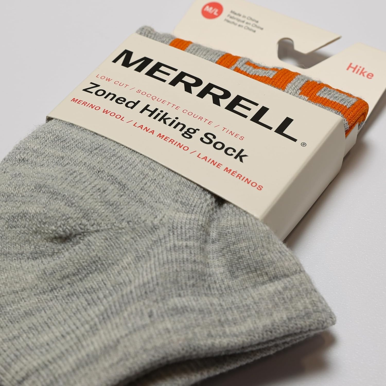 image:imageMerrell womens 1 Pack Zoned Low Cut Light Hiker Hiking Socks OnyxGray