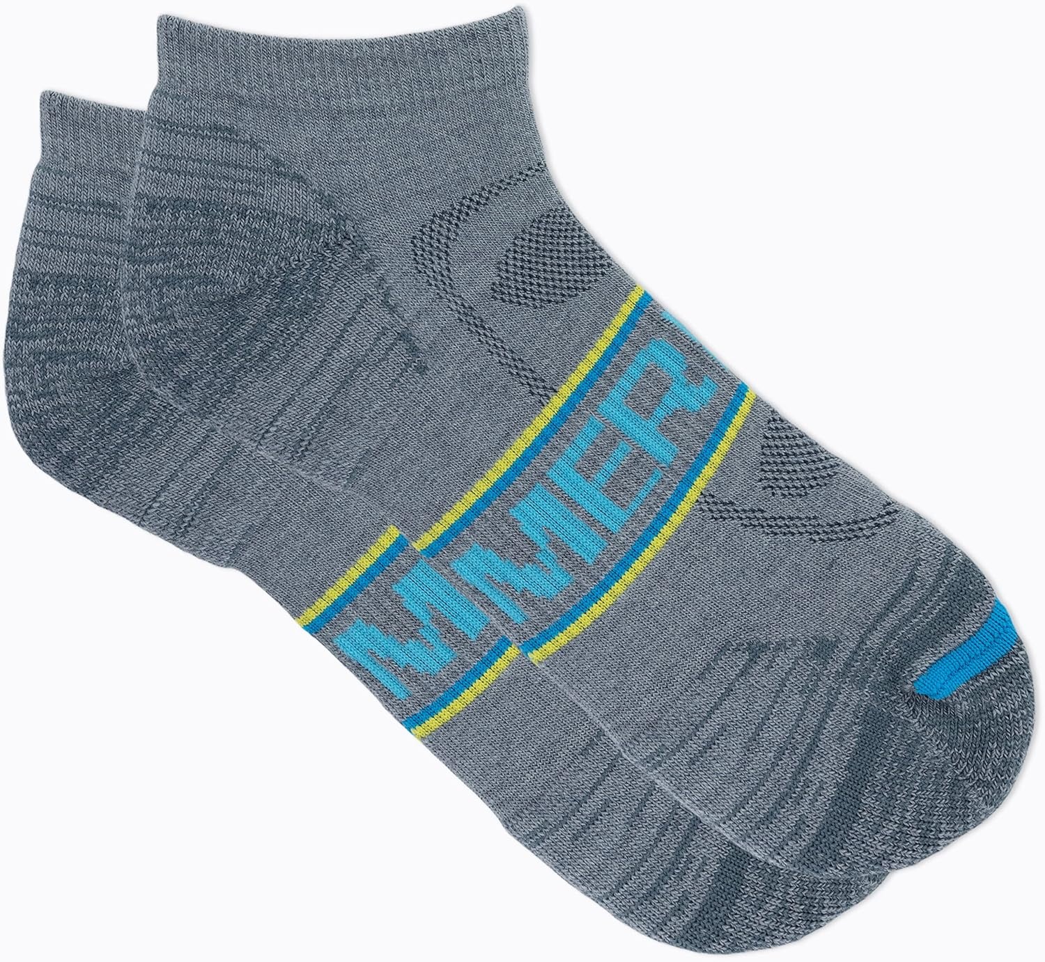 image:imageMerrell womens 1 Pack Zoned Low Cut Light Hiker Hiking Socks OnyxGrayBlue