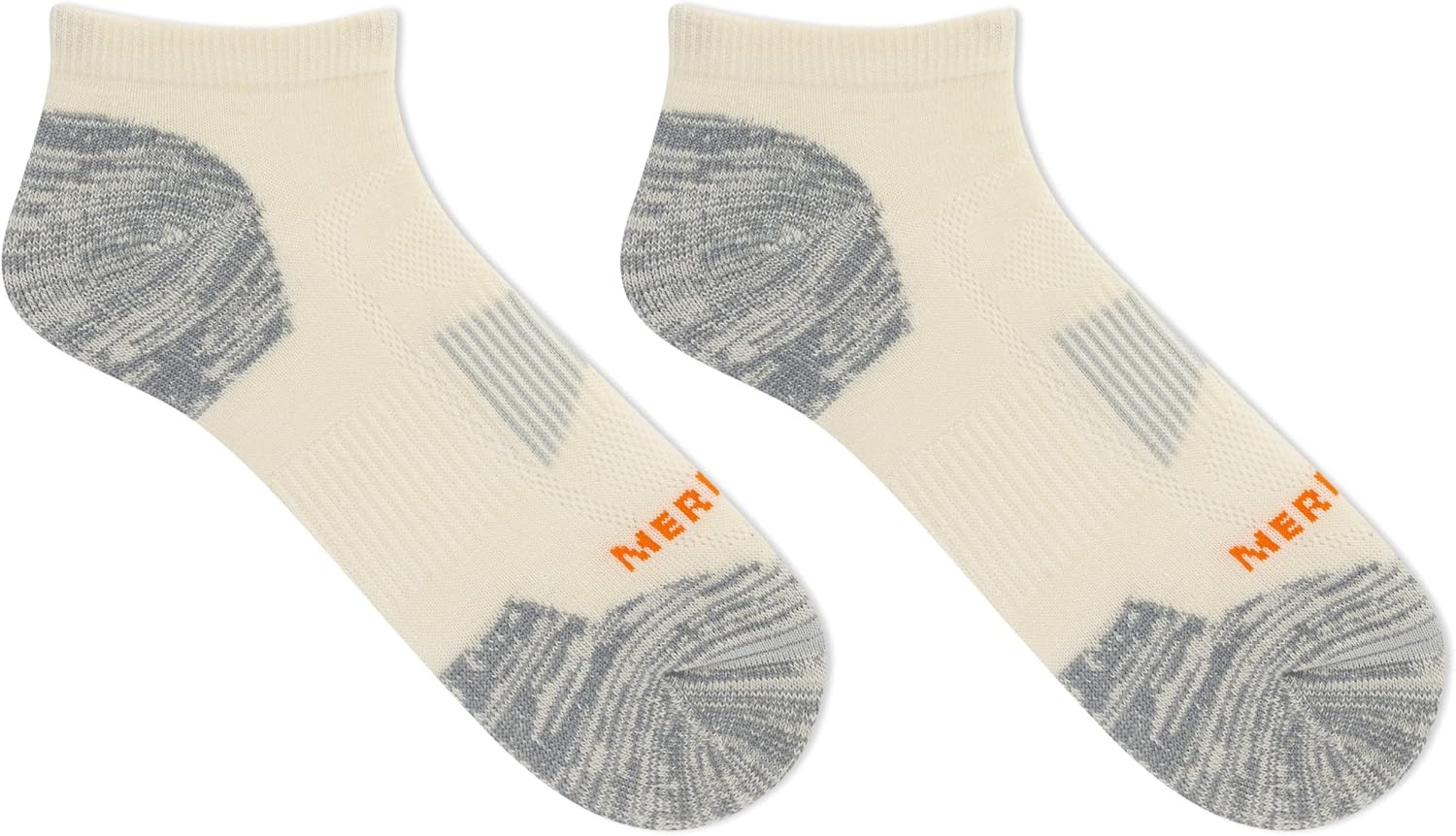 image:imageMerrell womens 1 Pack Zoned Low Cut Light Hiker Hiking Socks OnyxWhisper White