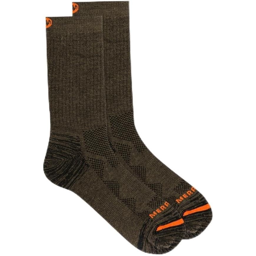 image:imageMerrell Elite Work Crew Socks 1Pair Brown LGXL US Mens 1315