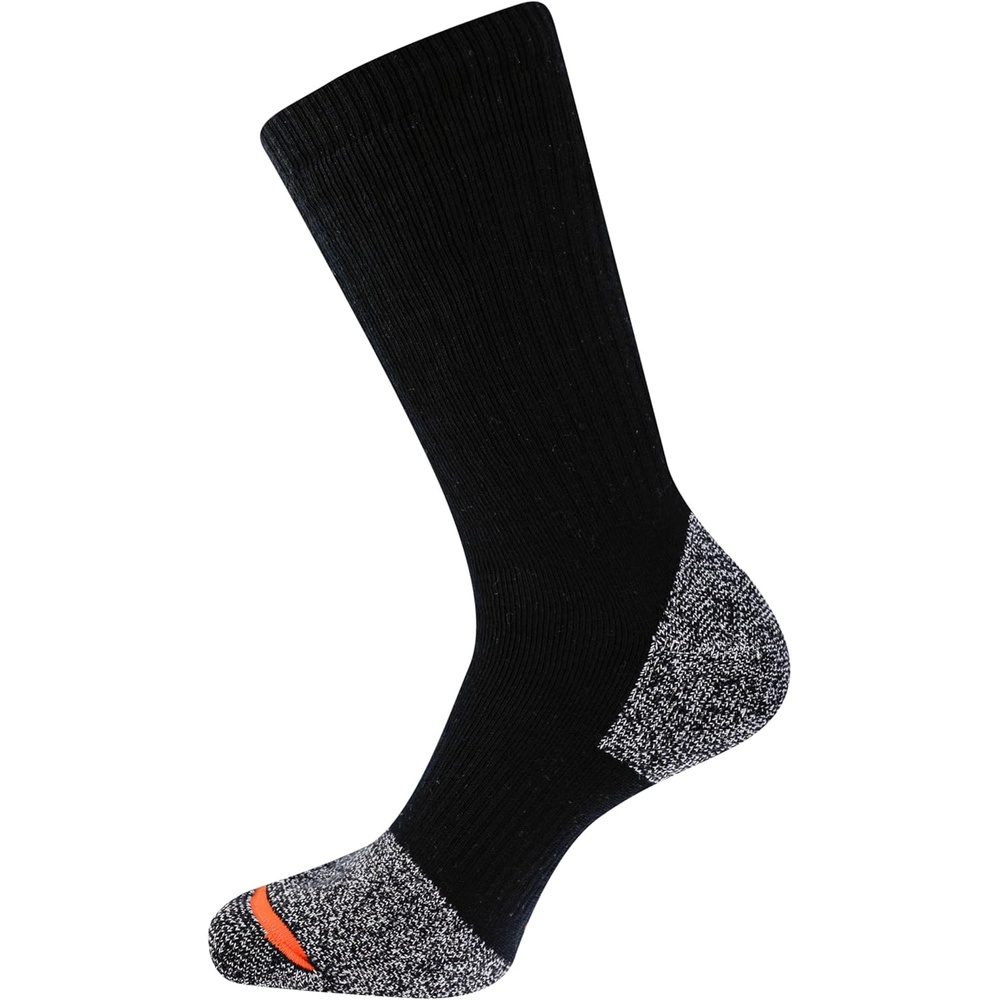 image:imageMerrell Unisex Adult Mens and Womens Cotton Safety Work Crew Socks 2 Pairs Breathable Blister PreventionBlack