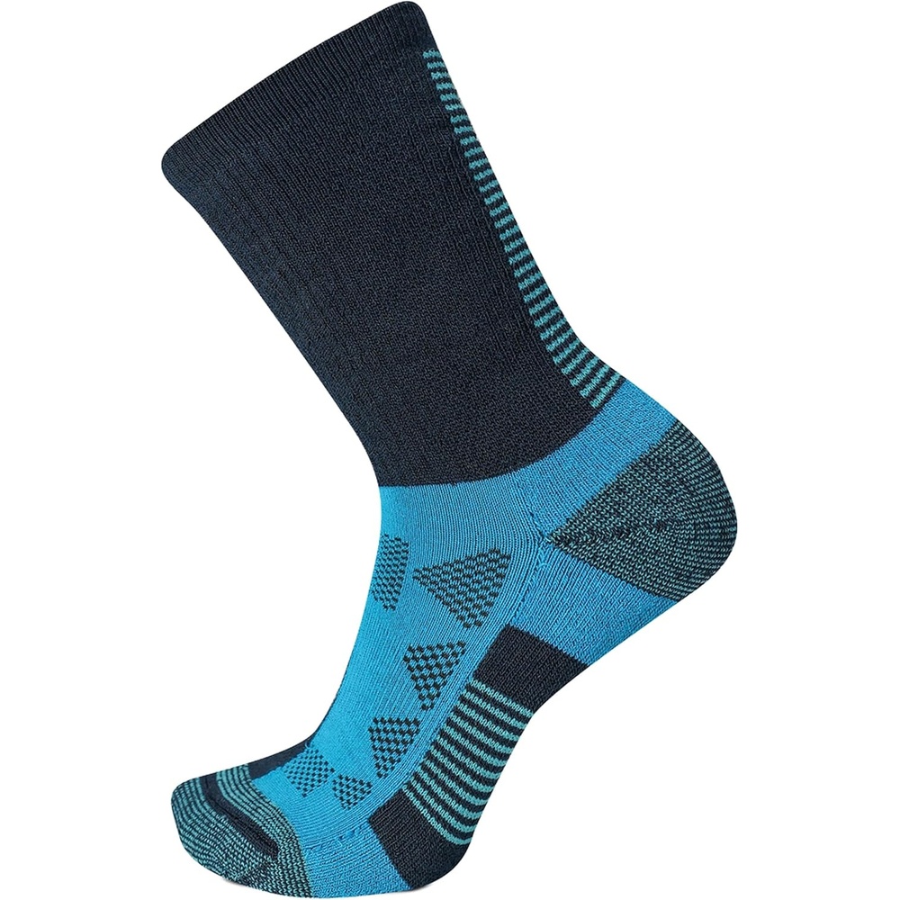 image:imageMerrell mens and womens Moab Speed Lightweight Hiking Crew Socks1 PairUnisex Sustainable Coolmax EcoMade Navy MediumLarge