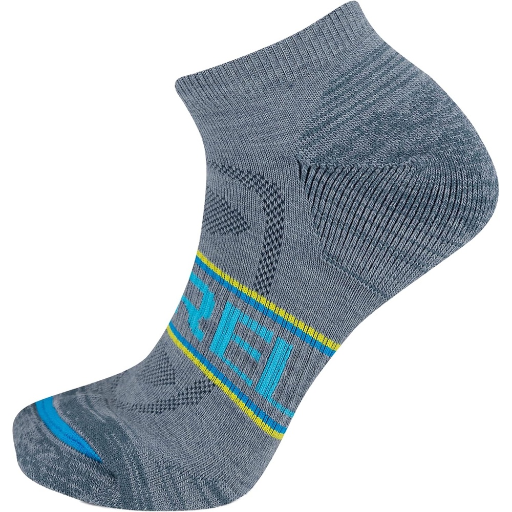 image:imageMerrell womens 1 Pack Zoned Low Cut Light Hiker Hiking Socks OnyxGrayBlue