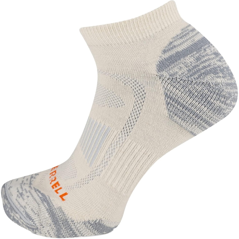 image:imageMerrell womens 1 Pack Zoned Low Cut Light Hiker Hiking Socks OnyxWhisper White