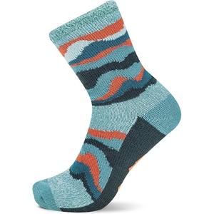 Merrell Men’s and -Women’s Double Layer Brushed Crew Socks-1 Pair Pack-Unisex Arch Support and Odor Fighting Technology(Aqua)