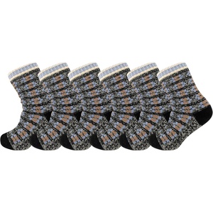 Merrell Men’s and -Women’s Double Layer Brushed Crew Socks-1 Pair Pack-Unisex Arch Support and Odor Fighting Technology(Heavy Sherpa Black (6 Pairs))