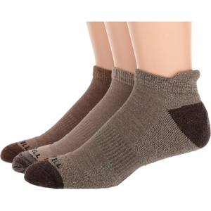 Merrell Unisex Adult Mens And Women’s Wool Everyday – 3 Pair Pack Cushioned Hiking Socks, Low Cut Tab – Olive Assorted, Medium-Large US