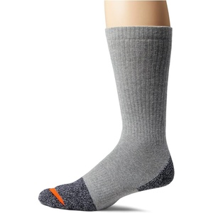 Merrell Unisex Adult Men’s and Women’s Cotton Safety Work Crew Socks – 2 Pairs – Breathable Blister Prevention(Gray)