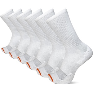 Merrell Unisex Adult Men’s and Women’s Cushioned Cotton Crew Socks – 3 & 6 Pairs – Breathable Mesh Comfort Zones(White (6 Pairs))