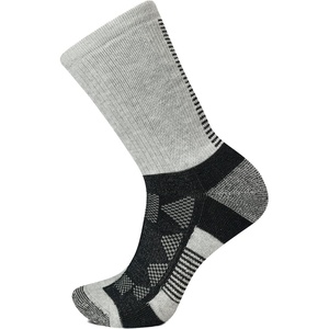 Merrell -men’s and -women’s Moab Speed Lightweight Hiking Crew Socks-1 Pair-Unisex Sustainable Coolmax EcoMade, Gray Heather, Small-Medium