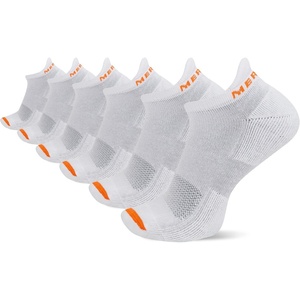 Merrell unisex-adult Men’s and Women’s Cushioned Cotton Low Cut Tab Socks – 3 & 6 Pairs – Breathable Mesh Comfort Zones(White (6 Pairs))