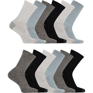 Merrell unisex-adult Men’s and Women’s Cushioned Midweight Crew Socks – 4, 8, 12 Pairs – Moisture Wicking(Black (12 Pairs))