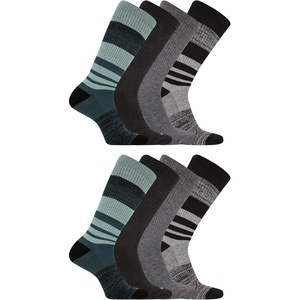 Merrell unisex-adult Men’s and Women’s Cushioned Midweight Crew Socks – 4, 8, 12 Pairs – Moisture Wicking(Olive (8 Pairs))